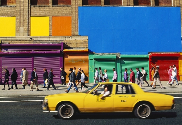 Photograph Mitchell Funk Taxi Color Doors on One Eyeland